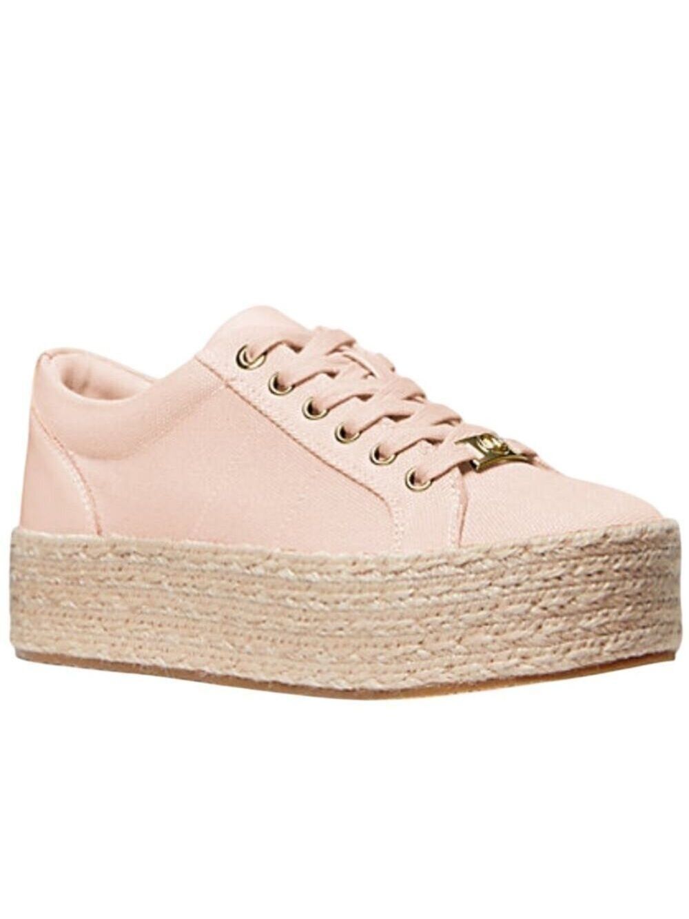 Michael Kors Libby Platform Sneakers Pink Cotton Canvas 10